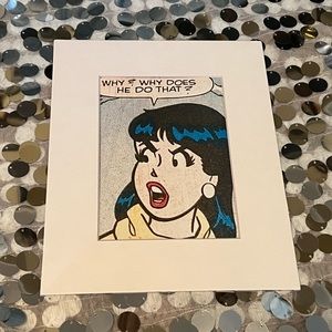 Veronica why does he do that comic Art matted pop ARCHIE